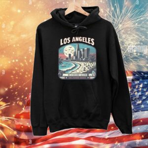 Los Angeles Oversized Beachside Glow & Hollywood Nights Design T-Shirt