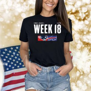 Official New England Patriots Vs Buffalo Bills Week 18 Sunday January 5 2025 At Gillette Stadium Shirt
