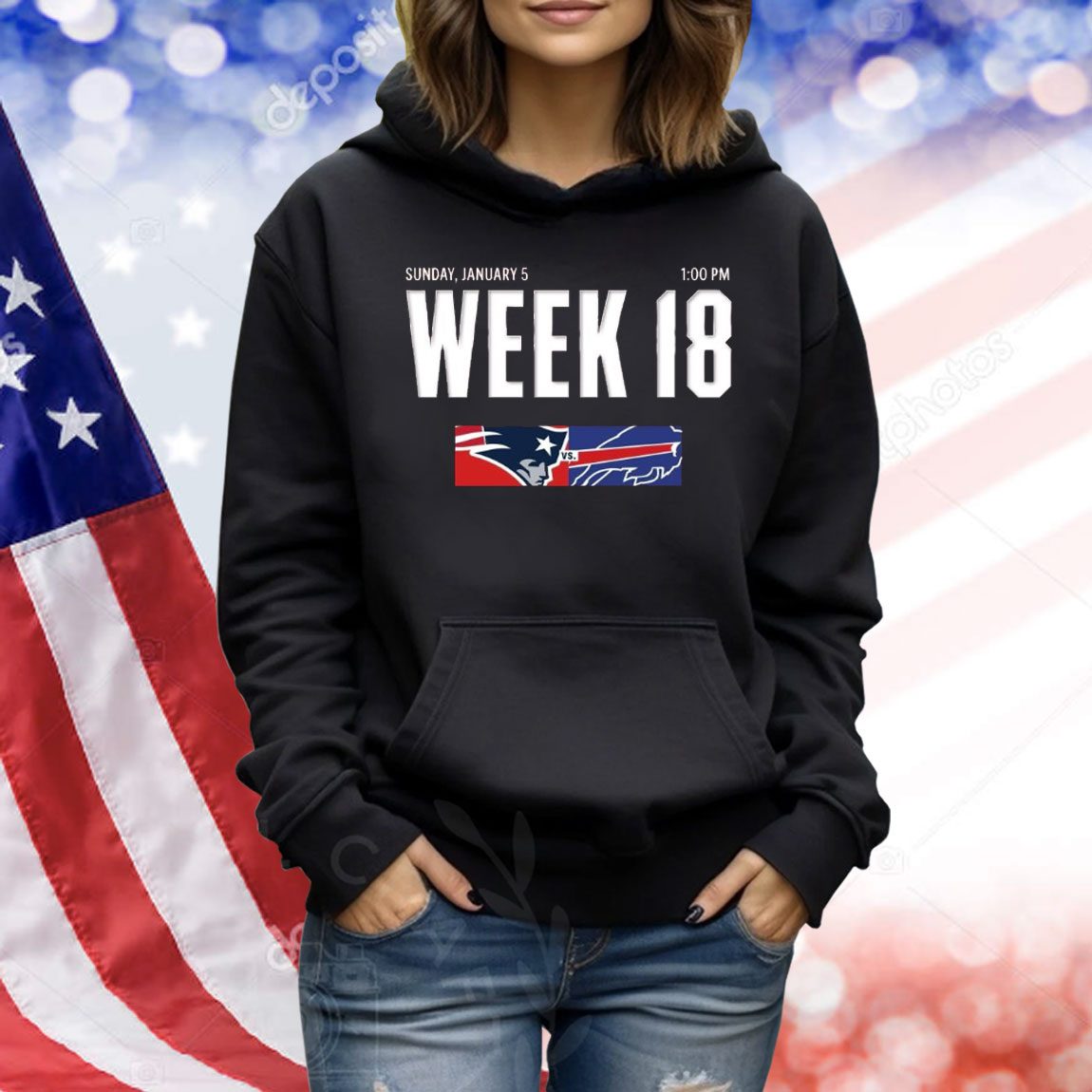 Official New England Patriots Vs Buffalo Bills Week 18 Sunday January 5 2025 At Gillette Stadium Shirt