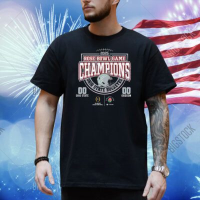 Official Ohio State Buckeyes Vs Oregon Ducks Score Football 2025 Rose Bowl Game Champions NCAA Shirt