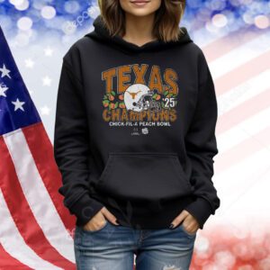 Official Texas Longhorns 2025 College Football Playoff Chick-Fil-A Peach Bowl Champions Vintage NCAA Shirt