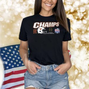 Official Texas Longhorns 2025 Playoff Quarterfinal Chick-fil-A Peach Bowl Champs Helmet Shirt