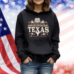 Official Texas Longhorns Burnt Orange Football CFP Semifinal At The 2025 Goodyear Cotton Bowl Bound Jan 10 Arlington NCAA Shirt
