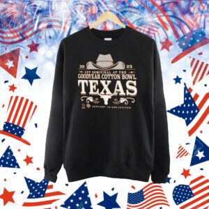Official Texas Longhorns Burnt Orange Football CFP Semifinal At The 2025 Goodyear Cotton Bowl Bound Jan 10 Arlington NCAA Shirt
