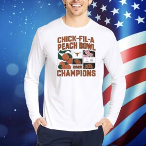 Official Texas Longhorns NCAA College Football Playoff Quarterfinal 2025 Chick-Fil-A Peach Bowl Champions Victory Ahead Shirt