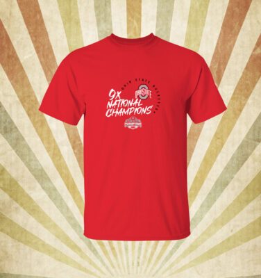 Ohio State Football 9x National Champions T-Shirt