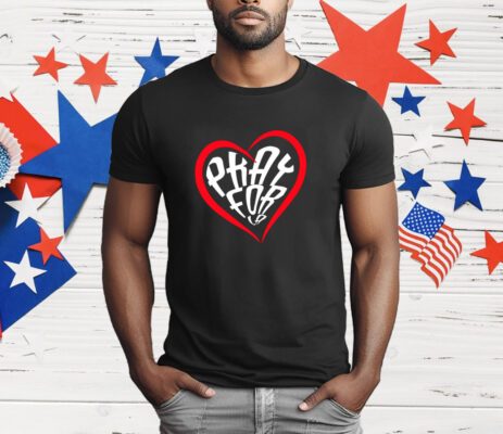 Pray for LA Heart Design T-Shirt