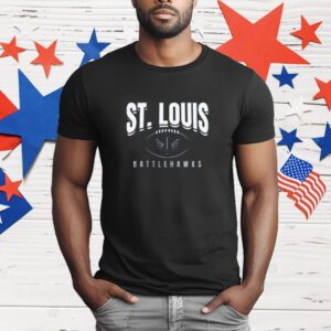 St. Louis Battlehawks Football Outline T-Shirt