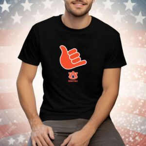 Auburn Basketball Call God Hand Sign Tee Shirt