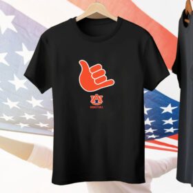 Auburn Basketball Call God Hand Sign Tee Shirt
