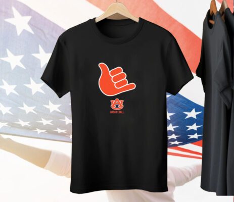 Auburn Basketball Call God Hand Sign Tee Shirt