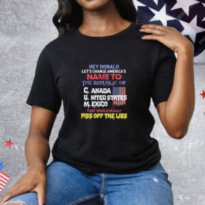 Hey Donald Let's Change America's Name To the Republic of C.U.M. Tee Shirt