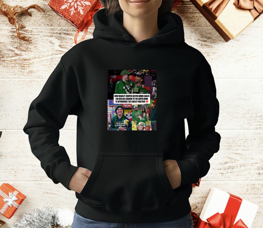 Bradley Cooper and Declan Lebaron Eagles Super Bowl T-Shirt