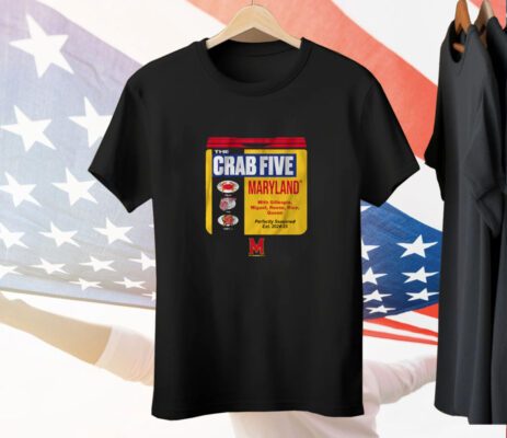 Maryland Basketball The Crab Five Old Bay Can Tee Shirt