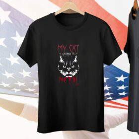 My Cat Listens To Metal Tee Shirt