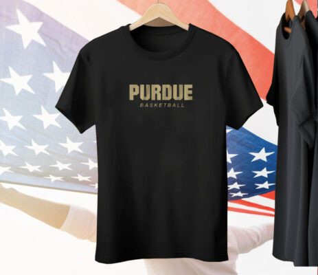 Purdue Basketball Logo Stack Tee Shirt