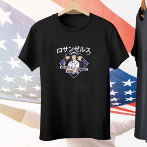 Shohei Ohtani Yoshinobu Yamamoto & Roki Sasaki Los Angeles Kanji Tee Shirt