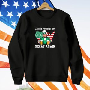 Trump Make St Patrick's Day Great Again USA Map T-Shirt