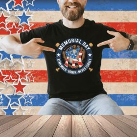 Official New York Yankees Memorial Day Remember Honor Never Forget American Flag Shirt