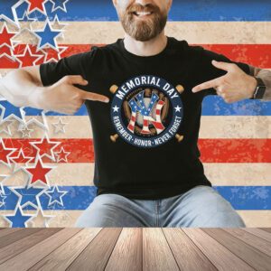 Official New York Yankees Memorial Day Remember Honor Never Forget American Flag Shirt
