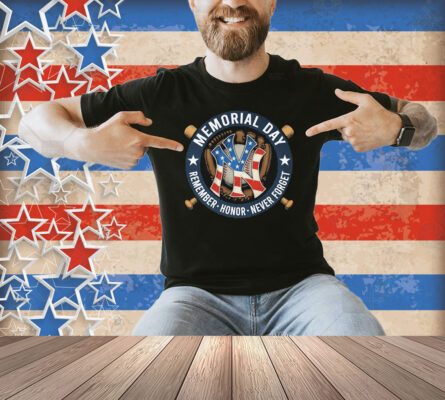 Official New York Yankees Memorial Day Remember Honor Never Forget American Flag Shirt