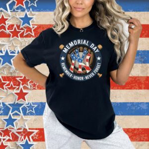 Official New York Yankees Memorial Day Remember Honor Never Forget American Flag Shirt