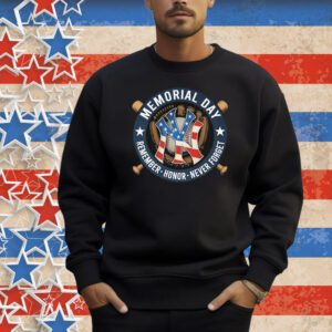 Official New York Yankees Memorial Day Remember Honor Never Forget American Flag Shirt