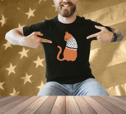 Thecatluminati Palestinian Catfiyyeh Cat Shirt