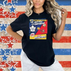 Toronto Maple Leafs vs. Ottawa Senators 2025 Stanley Cup Playoffs Battle For Ontario Rivalry Comic Pop Shirt
