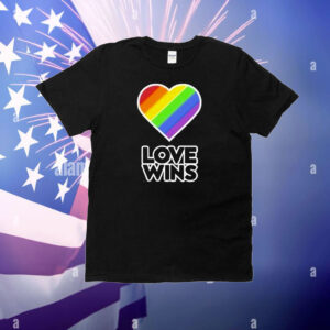 Love Wins Pride Rainbow Heart T-Shirt