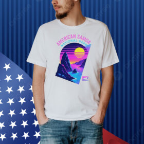 American samoa vaporwave retro sunset Shirt