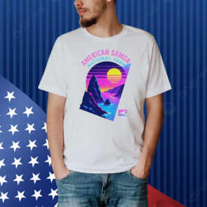 American samoa vaporwave retro sunset Shirt