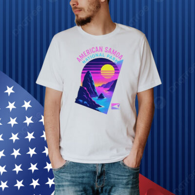 American samoa vaporwave retro sunset Shirt