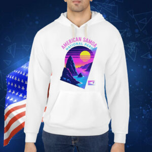 American samoa vaporwave retro sunset Shirt