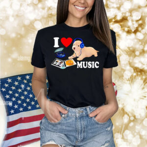 Camiseta I love music dog 2 Shirt