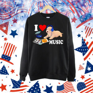 Camiseta I love music dog 2 Shirt