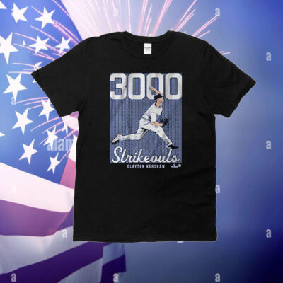 Clayton Kershaw 3,000 Strikeouts T-Shirt