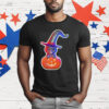 Cute Black Cat With Witch Hat In Pumpkin T-Shirt