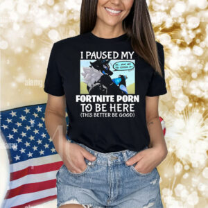 I Paused My Fortnite Porn To Be Here This Better Be Good Shirt