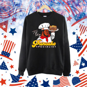 Josh Simmons wearing Trey Smith pancake specialist Shirt