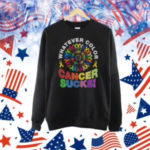 Nice Whatever Color Cancer Sucks Pride Shirt
