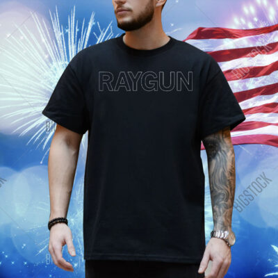 RAYGUN Text Logo Outline Navy Blue Union Made Shirt