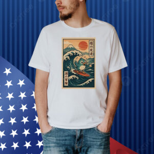 Ukiyo-e surf bird retro Shirt