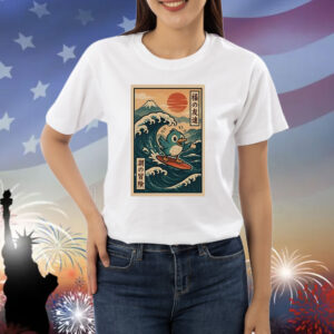Ukiyo-e surf bird retro Shirt