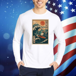 Ukiyo-e surf bird retro Shirt
