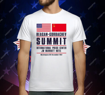 American And Chinese Reagan Gorbachev Summit International Press Center JW Marriott Hotel T-Shirt