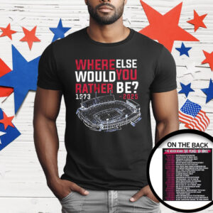 Buffalo Bills Where Else Would You Rather Be 1973–2025 T-Shirt