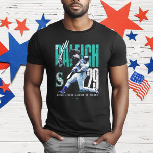 Cal Raleigh Seattle Mariners Single Season Catcher Home Run Record T-Shirt