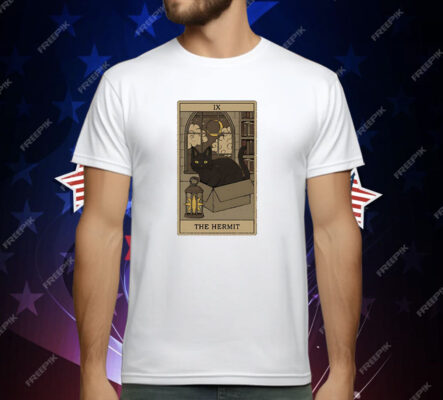 Cat IX The Hermit Tarot T-Shirt