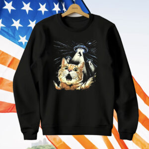 Cat Selfie UFO Abduction T-Shirt